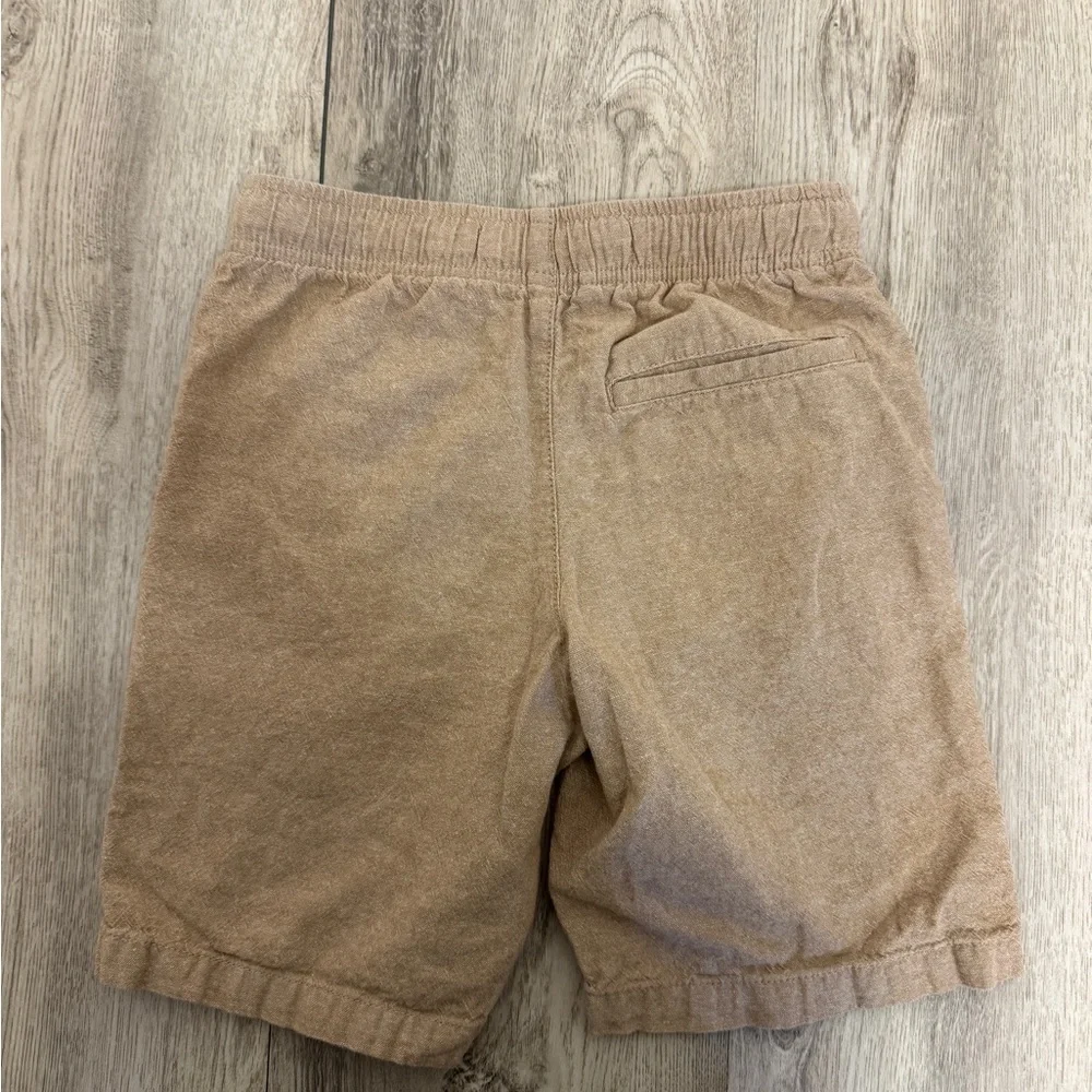 Old Navy Tan Linen Elastic Waist Shorts